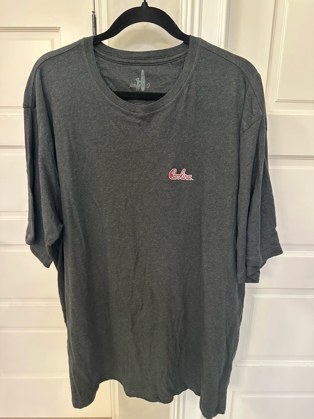 Johnnie-O Mens XXL 2X NCAA South Carolina Gamecocks T-Shirt Charcoal Embroidered